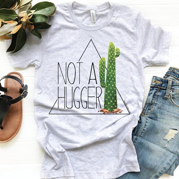 Not A Hugger Cactus Graphic Tee - Picture 1 of 1